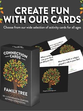 Connection Cards Family Tree Conversation Starter Deck - NWT